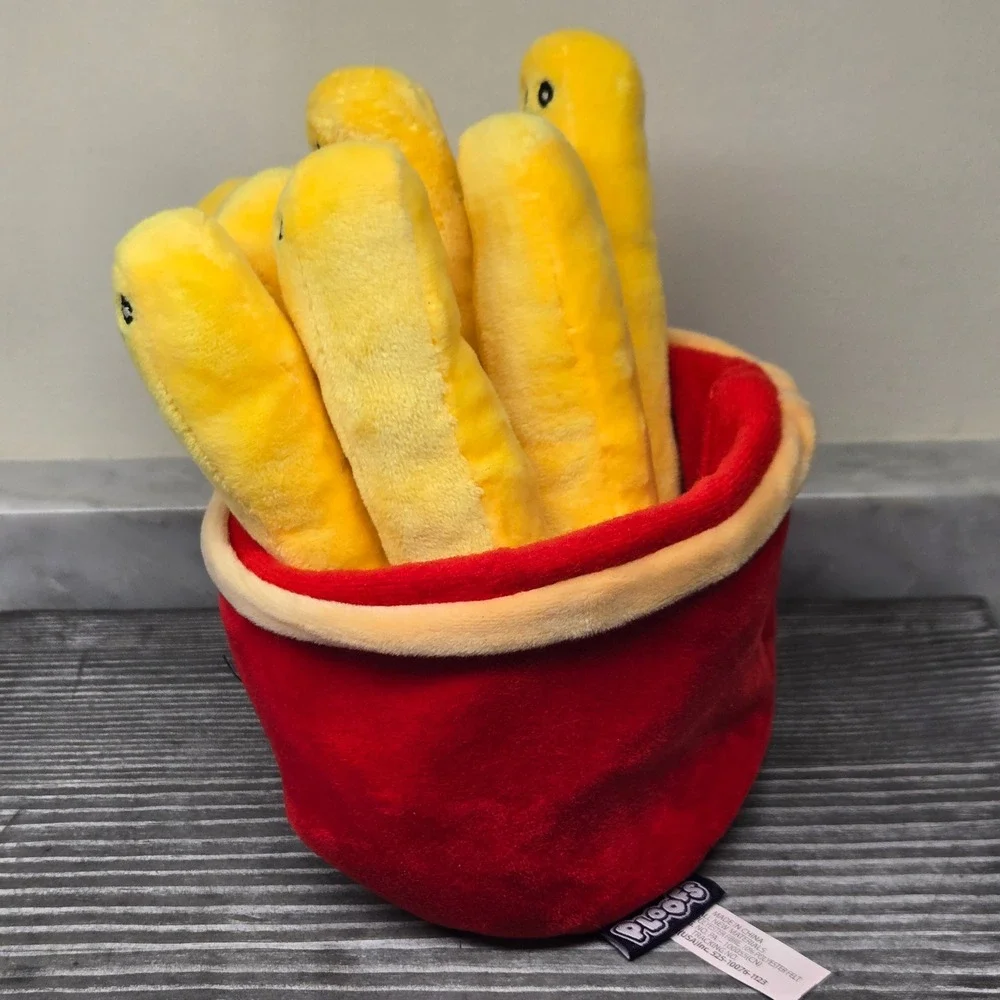 PLOOFS, Series 1, 2 in 1 Snack Pals French Fries Plush Toy,‎ Removable Fry, Cute